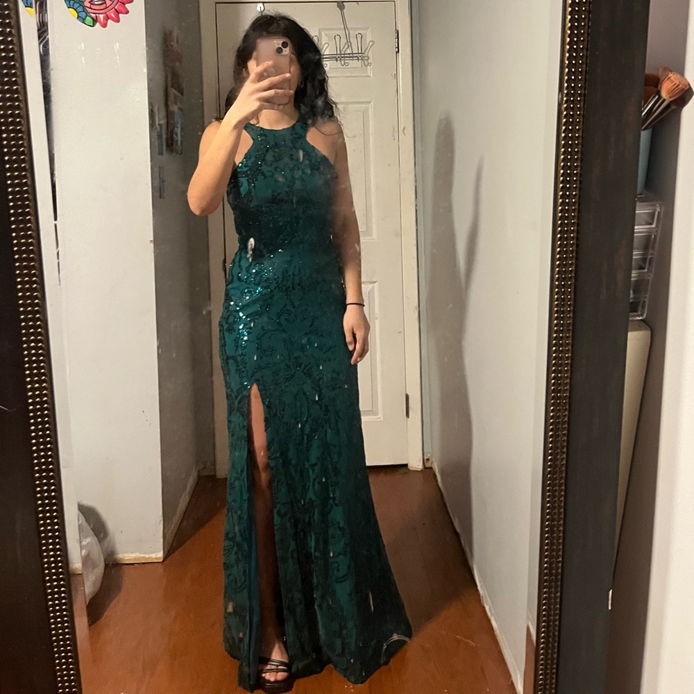 GREEN PROM DRESS